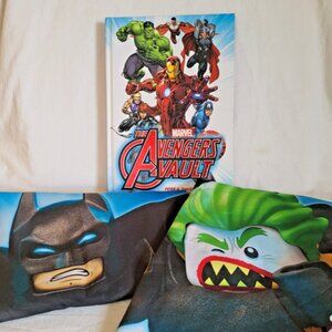 Marvel Avengers Vault book Peter David Hulk Thor & 2 Lego Batman Pillowcases